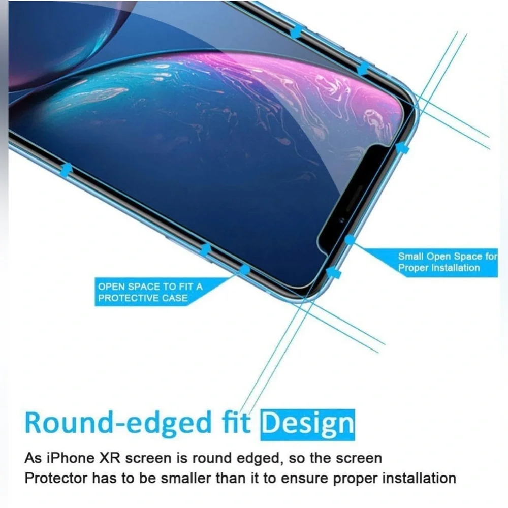 NEW'C 3 Pack Designed for iPhone 11 & iPhone XR Screen Protector Tempered Glass